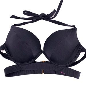 Victoria's Secret 34C Swim Suit Top Push UP Black